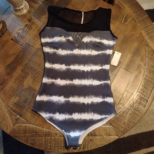 NEW Black Gray & White Bodysuit